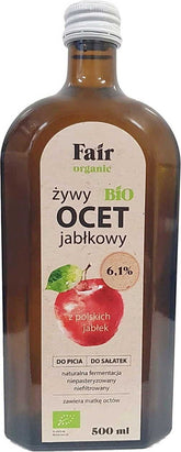 Vinaigre de cidre de pomme non filtré 61% BIO 500 ml - BIOLOGIQUE ÉQUITABLE